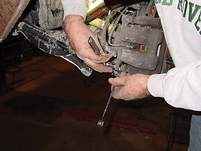 removing brake calipers